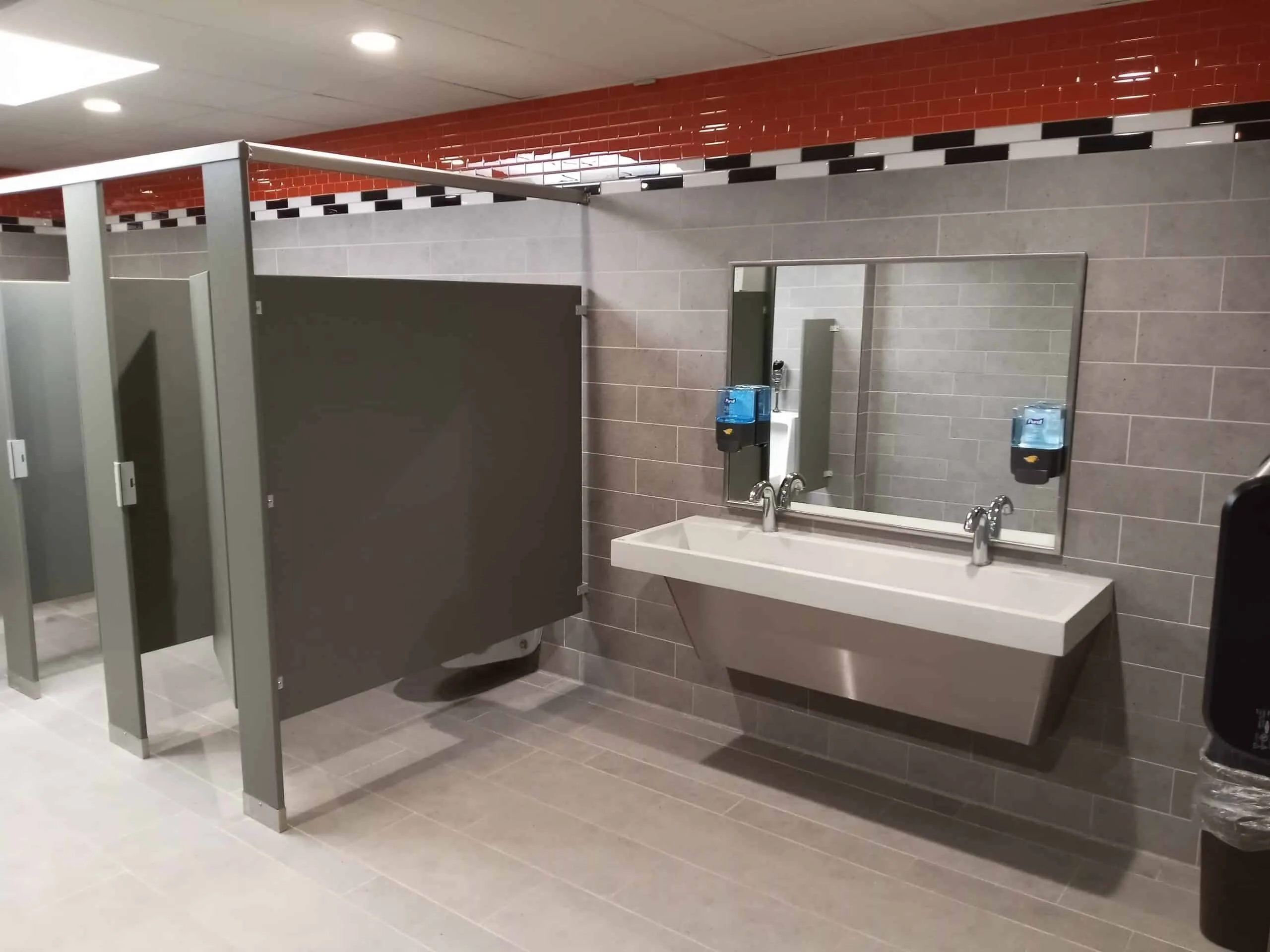 Renovated school restroom