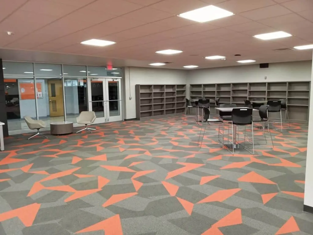 School commons with flexible seating