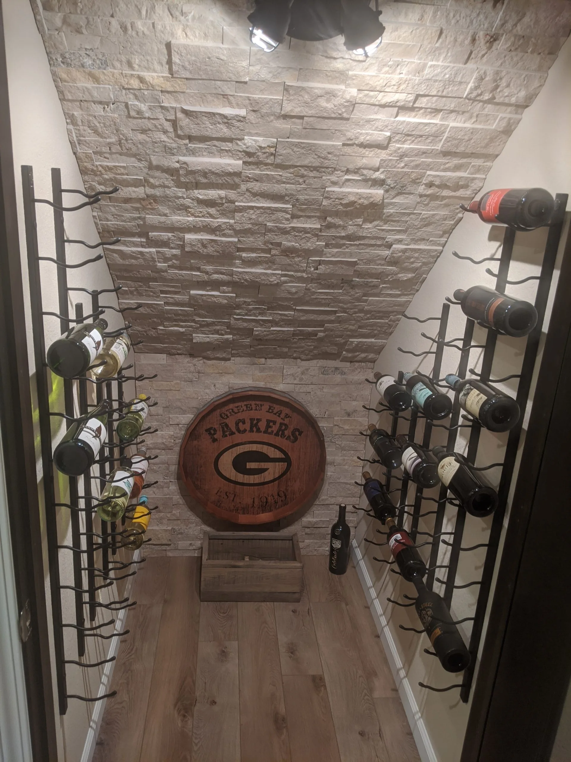 Under-stair wine cellar