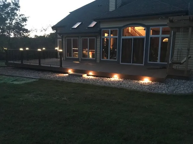 Newly built wood deck